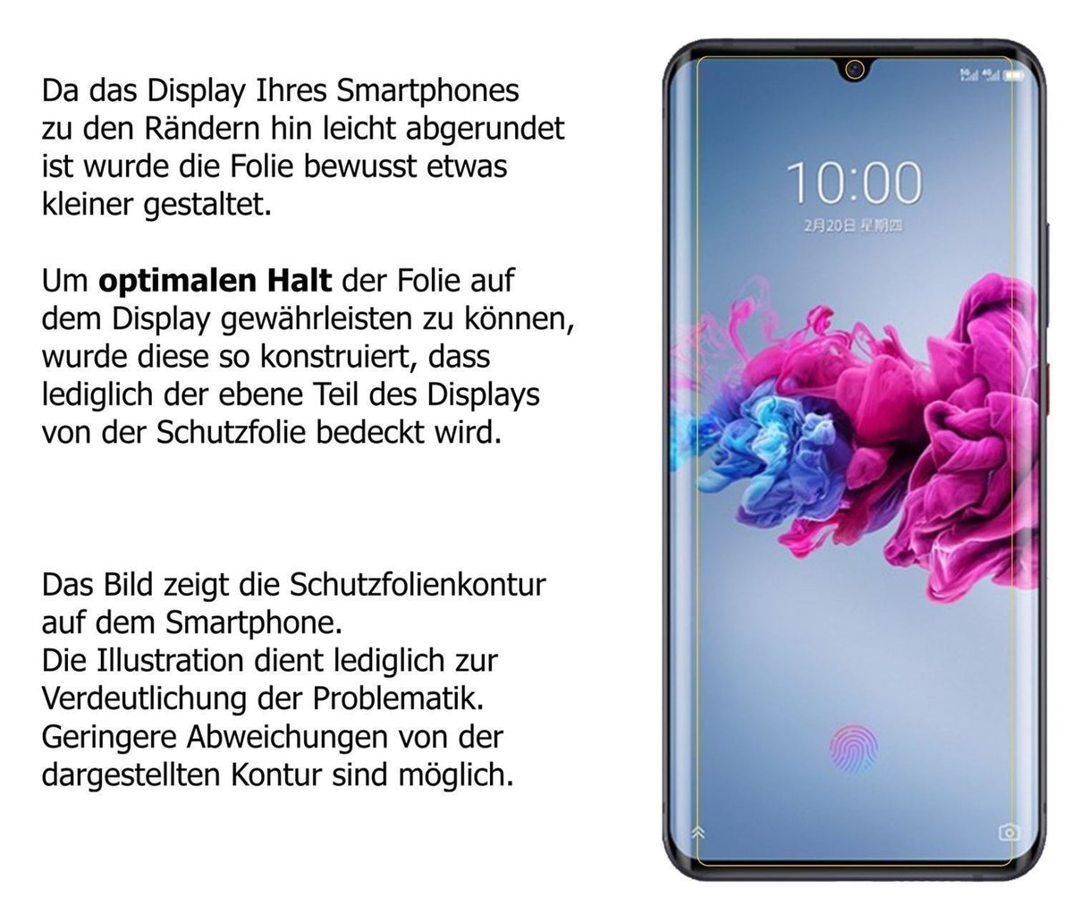 1x 9H Schutzfolie matt für ZTE Axon 11 Panzerfolie (3)