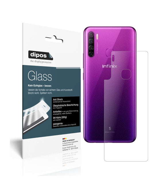 2x 9H Schutzfolie matt für Infinix S5 Lite Rücksei (1)