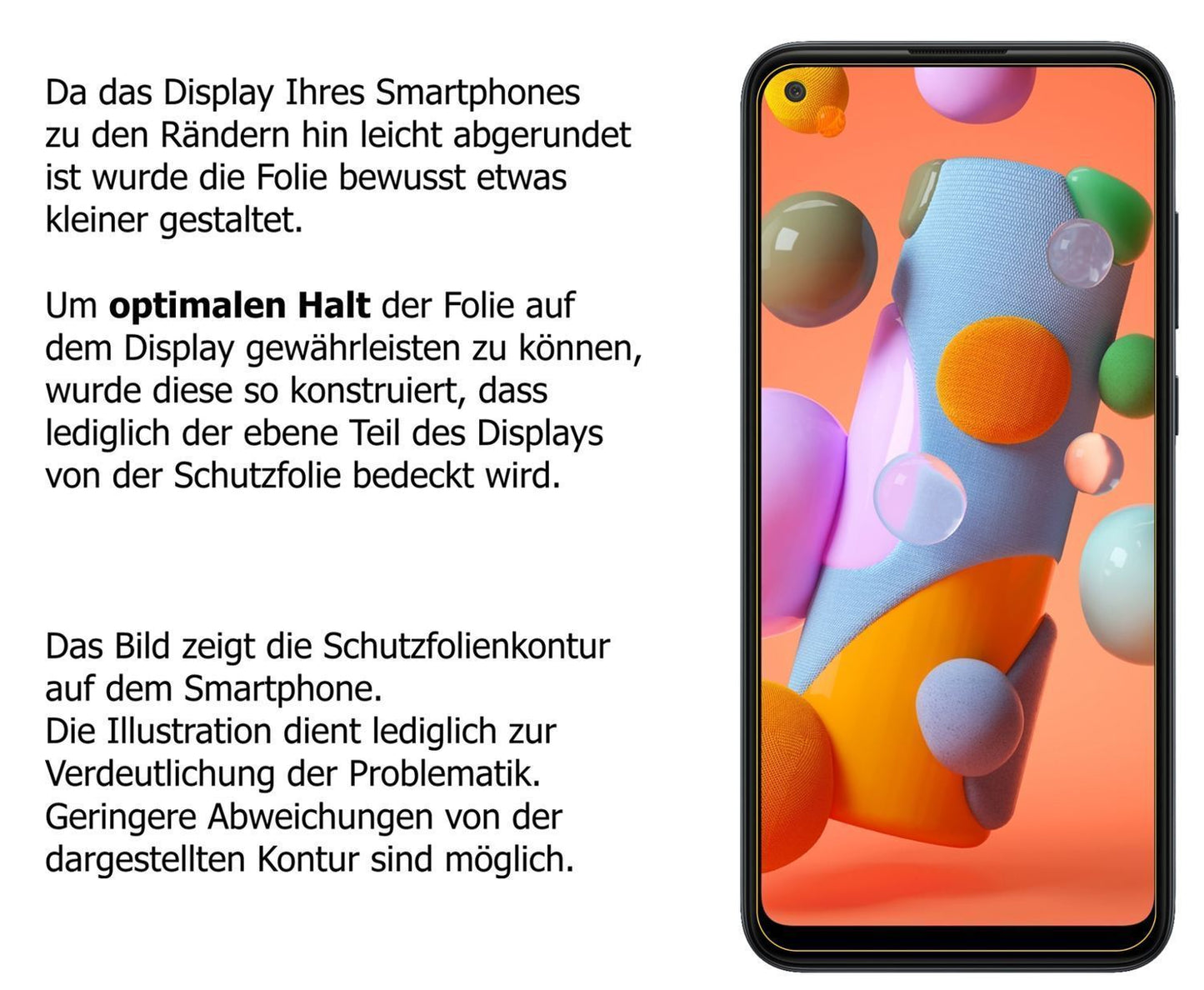 2x Schutzfolie klar für Samsung Galaxy A11 Display (5)
