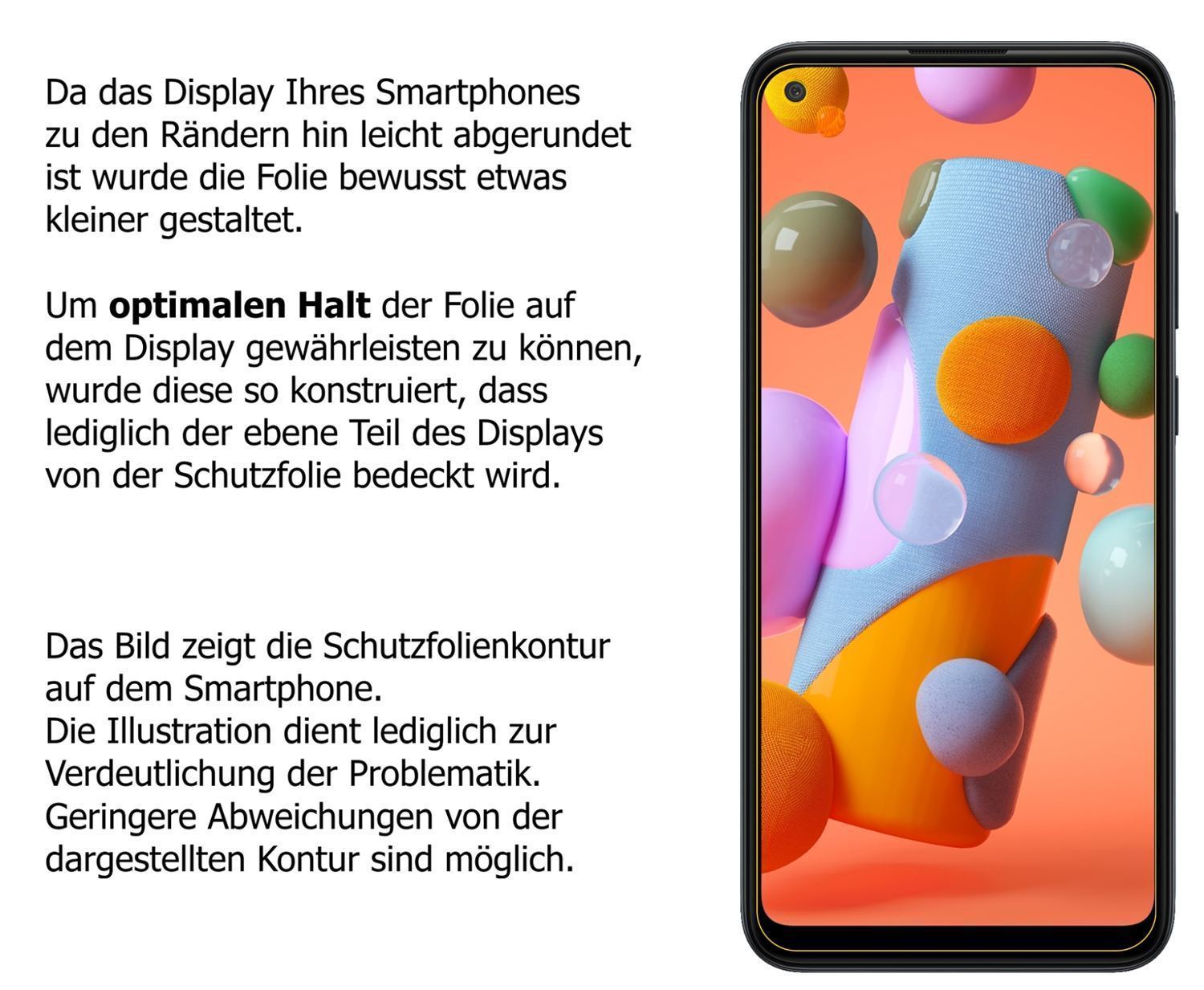 2x Schutzfolie klar für Samsung Galaxy A11 Display (5)