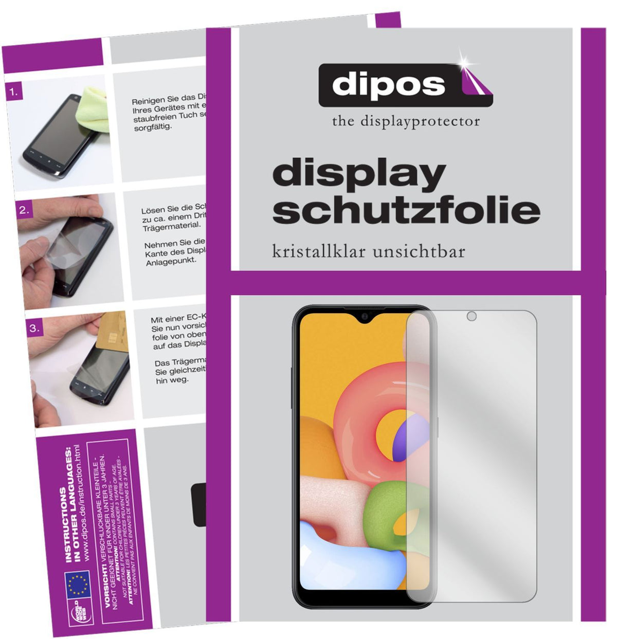 2x Schutzfolie klar für Samsung Galaxy A01 Display (1)