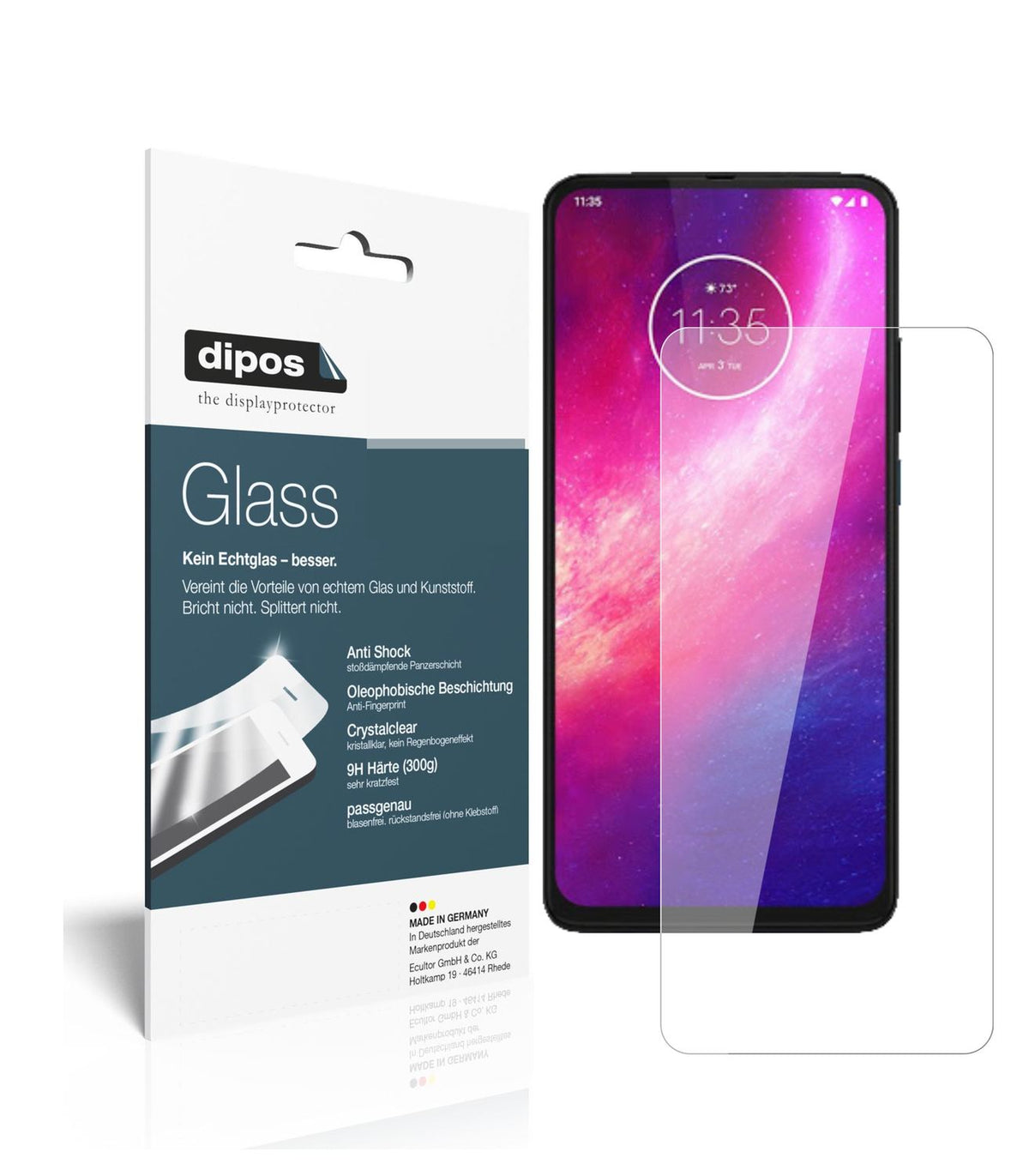 2x 9H Schutzfolie für Motorola Moto One Hyper Panz (1)