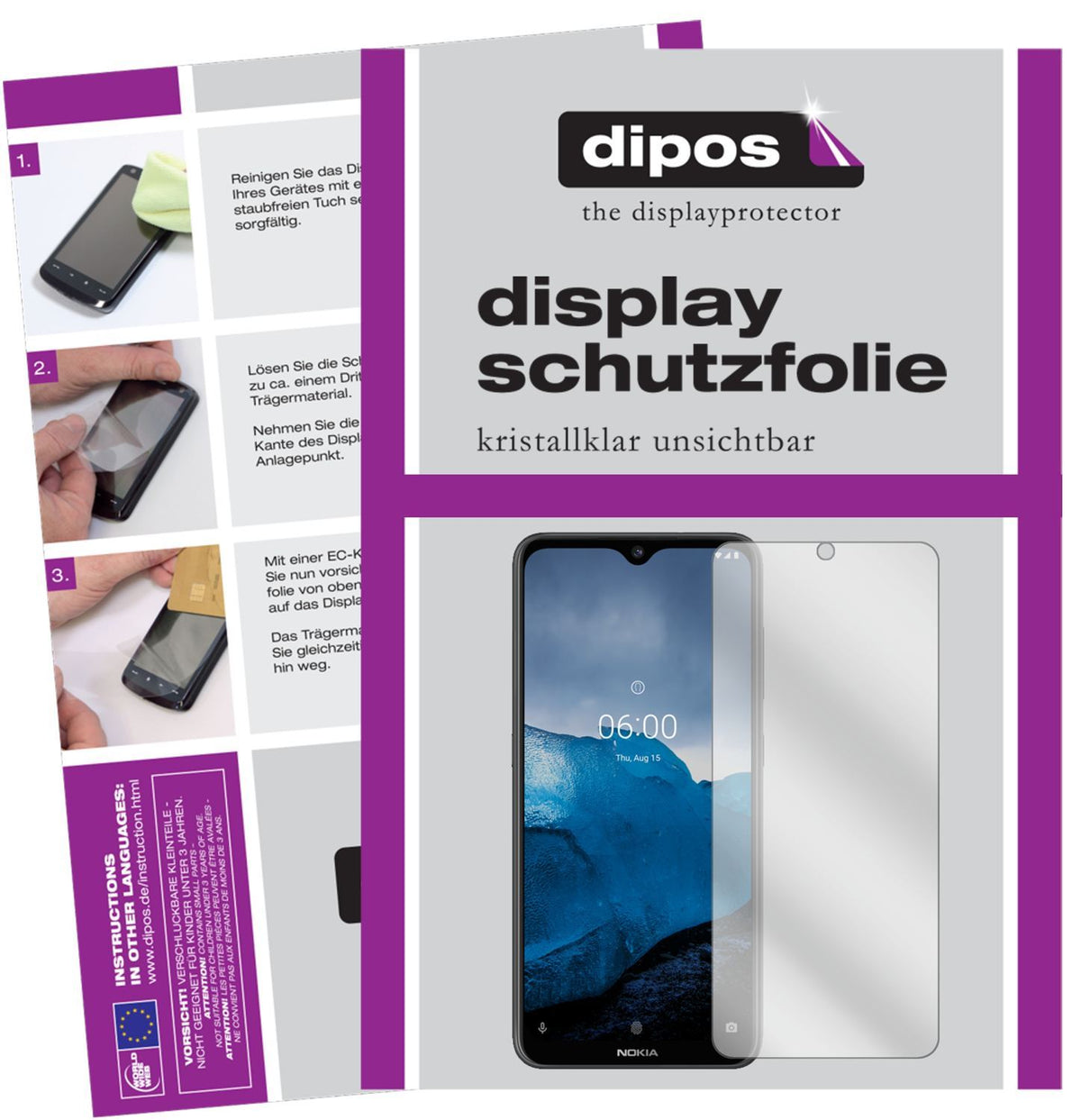 5x Schutzfolie klar für Nokia 46059 Display-Schutz (1)