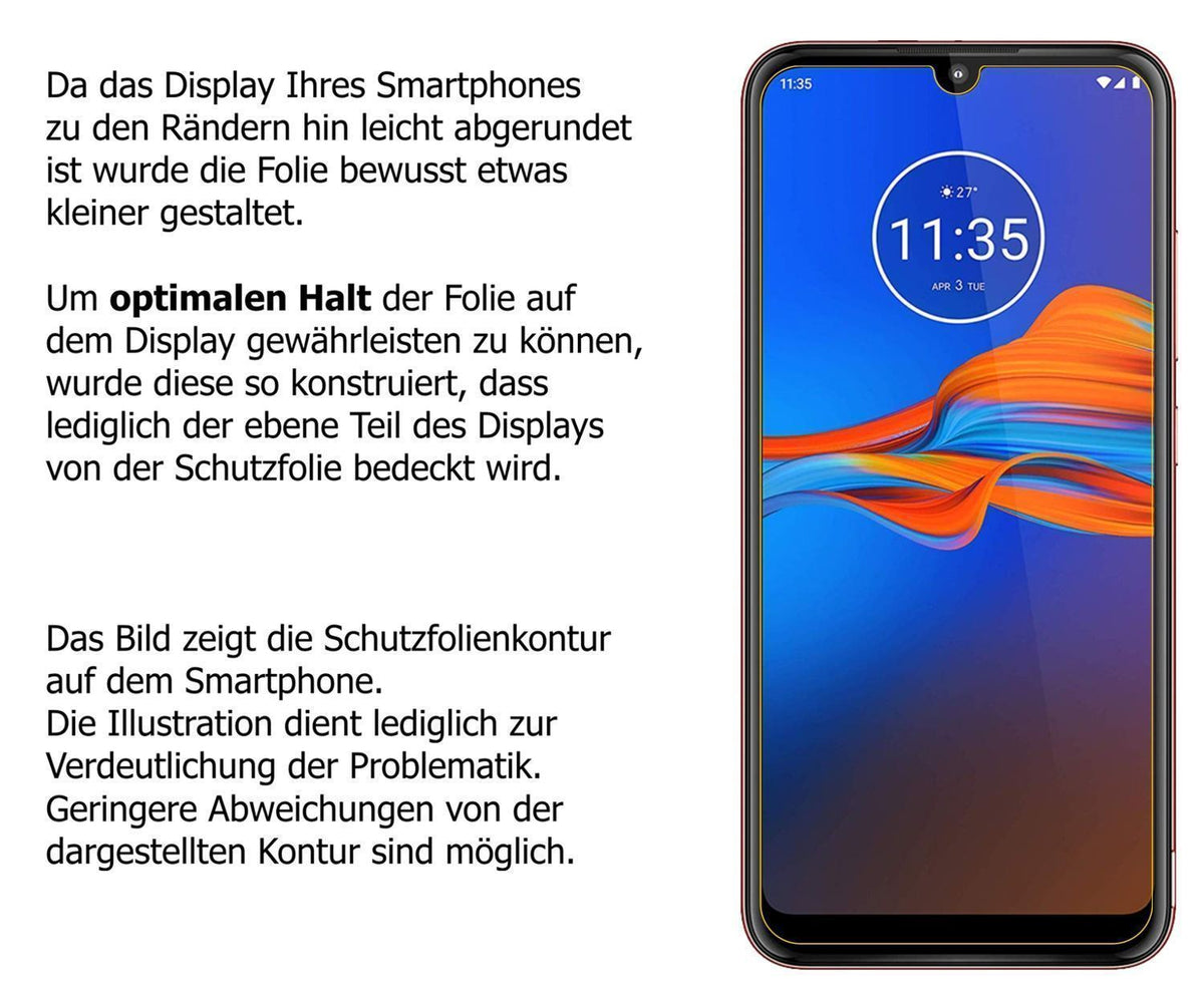 1x 9H Schutzfolie für Motorola Moto E6 Plus Panzer (3)