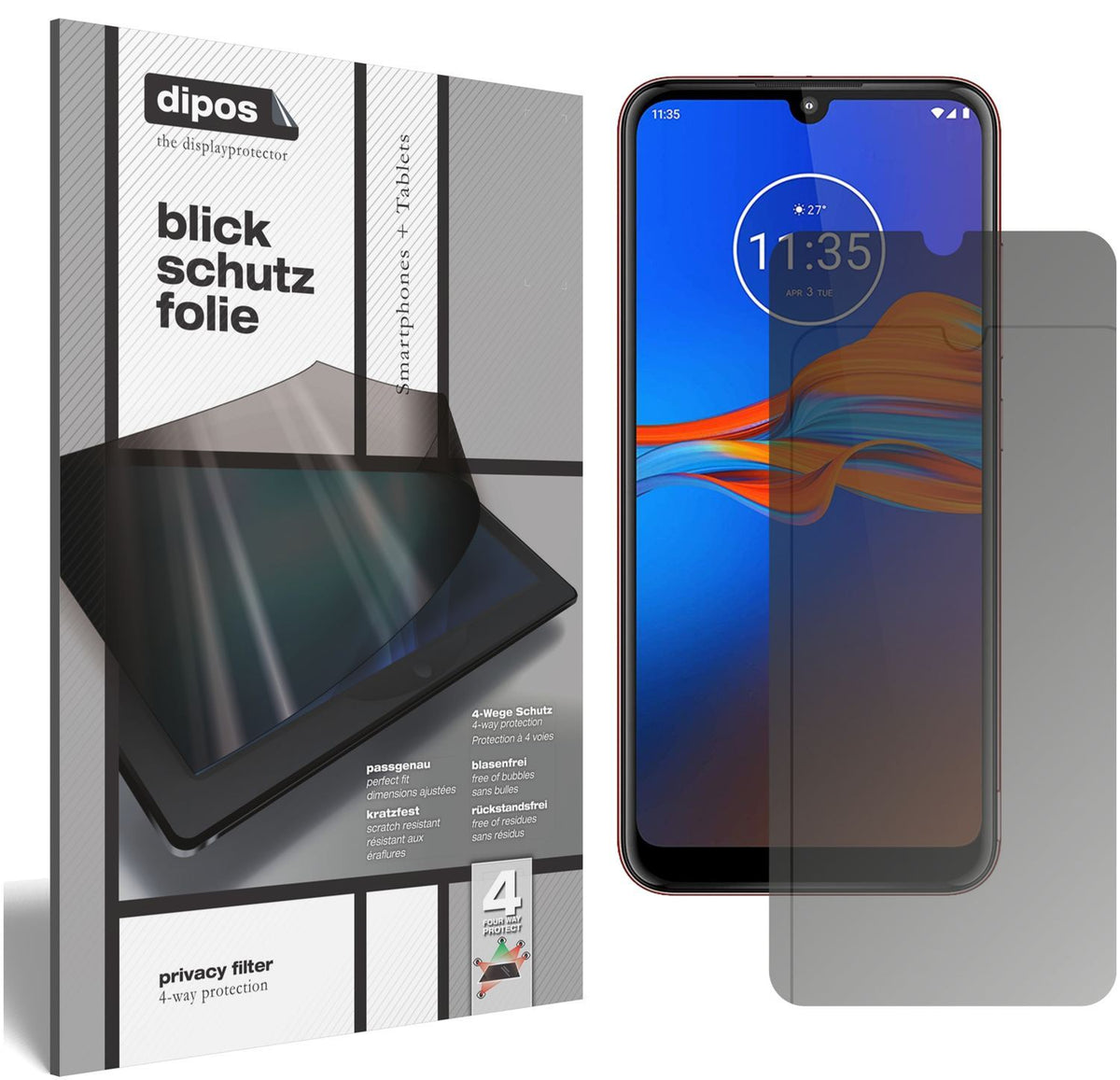 Blickschutzfolie für Motorola Moto E6 Plus matt Sc (1)