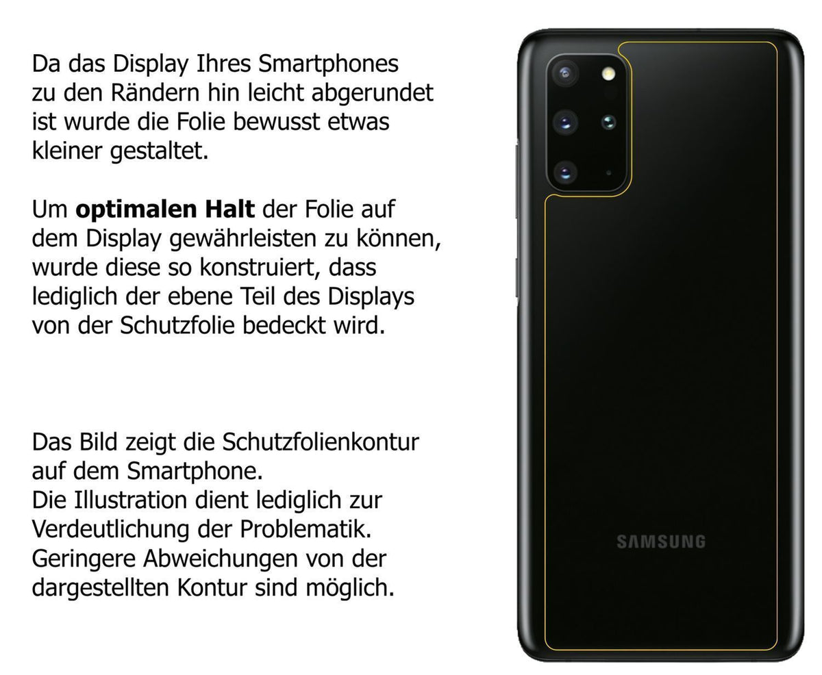 1x 9H Schutzfolie für Samsung Galaxy S20 Plus Rück (3)