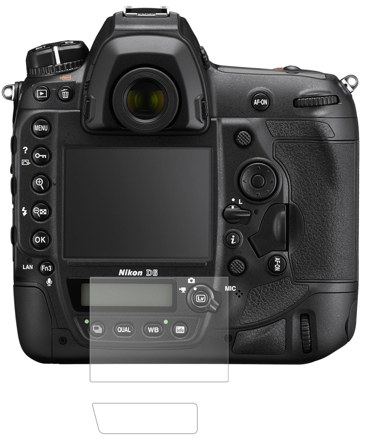 2x 9H Schutzfolie matt für Nikon D6 Panzerfolie (2)