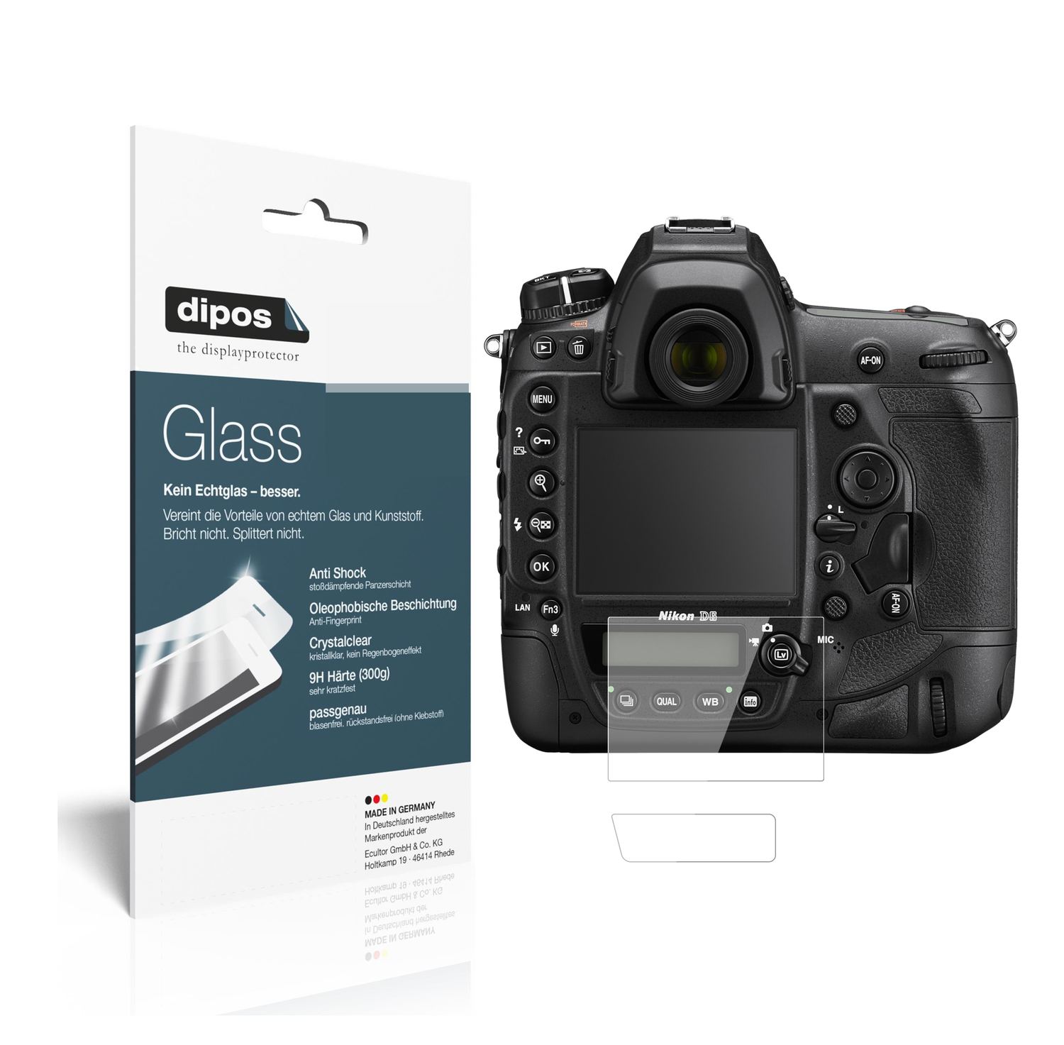 2x 9H Schutzfolie für Nikon D6 Panzerfolie (1)