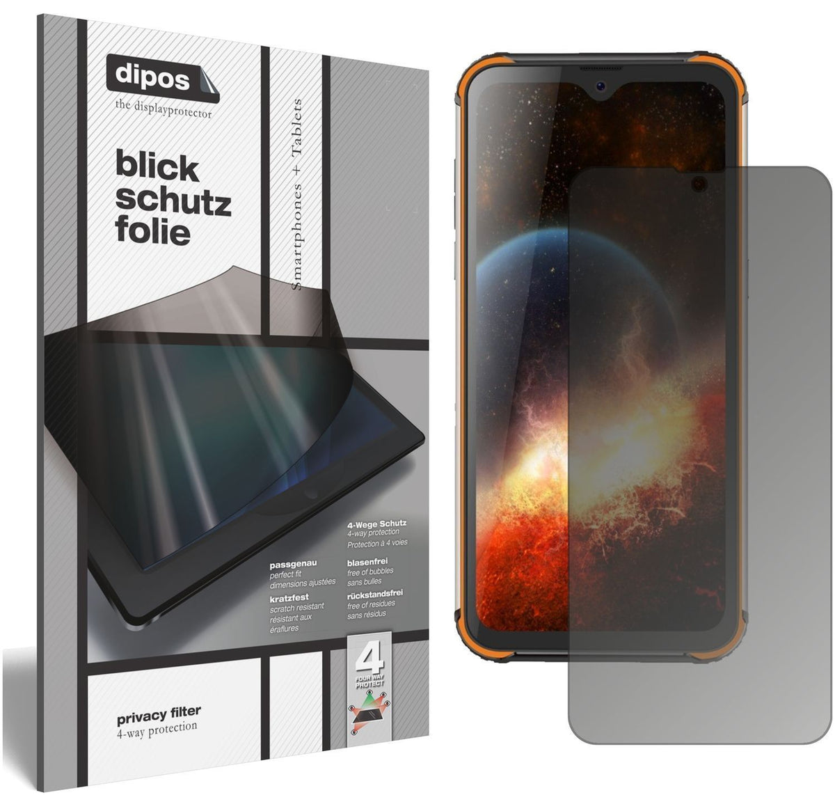 Blickschutzfolie für Blackview BV9800 Pro matt Sch (1)