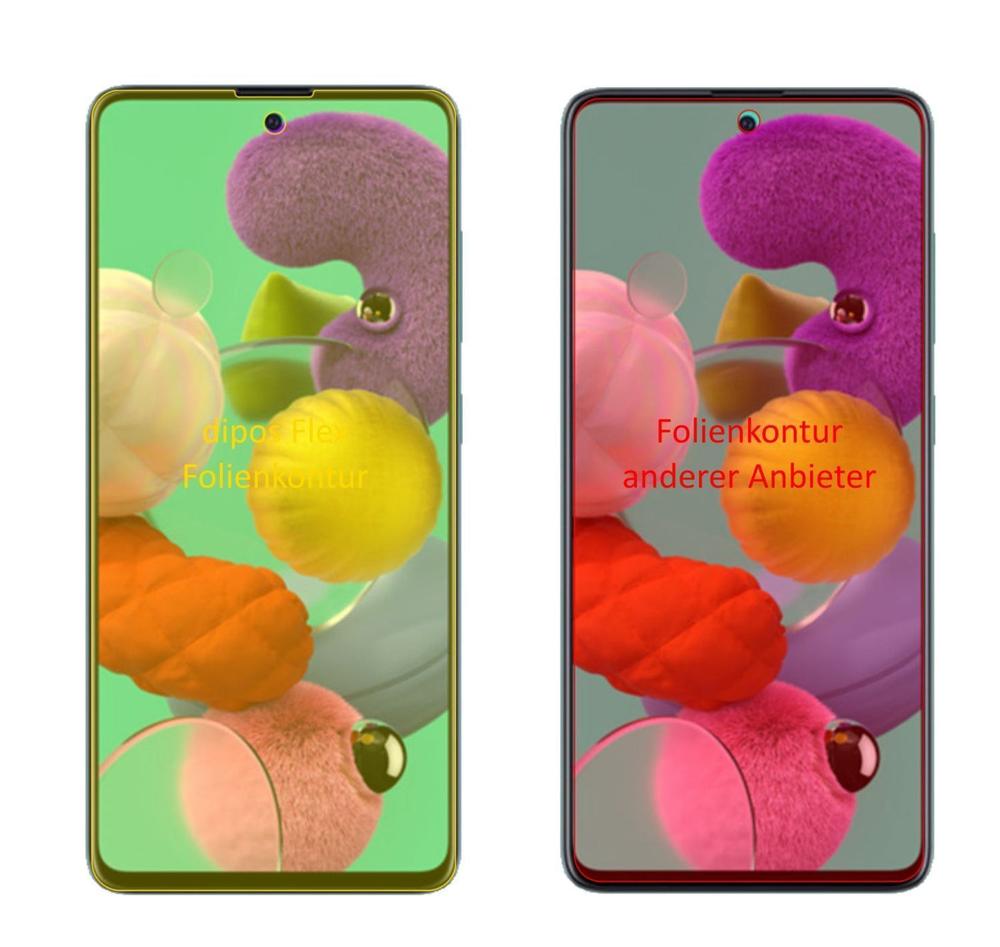 3x 3D Full Cover Schutzfolie für Samsung Galaxy A7 (2)