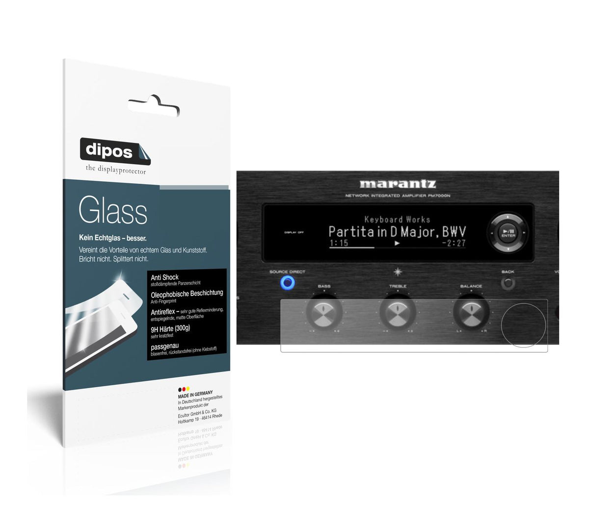 2x 9H Schutzfolie matt für Marantz PM7000N Panzerf (1)