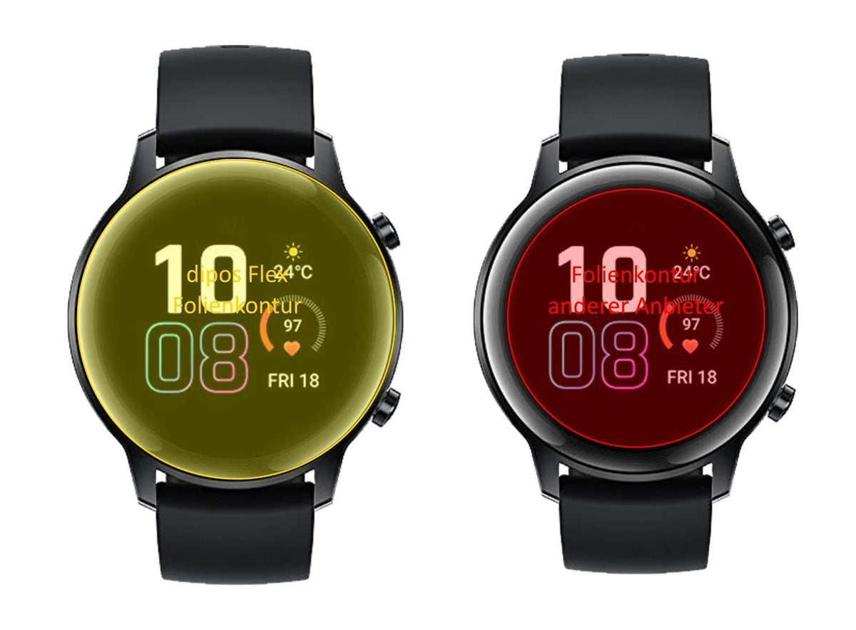 3x 3D Full Cover Schutzfolie für Honor Magic Watch (2)