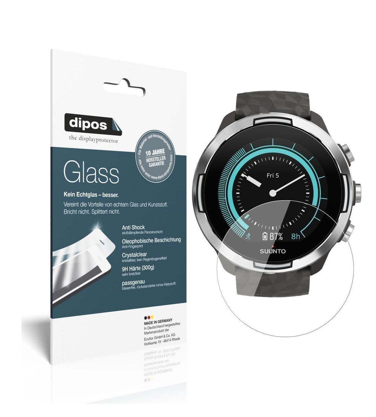 1x 9H Schutzfolie für Suunto 9 Panzerfolie (1)