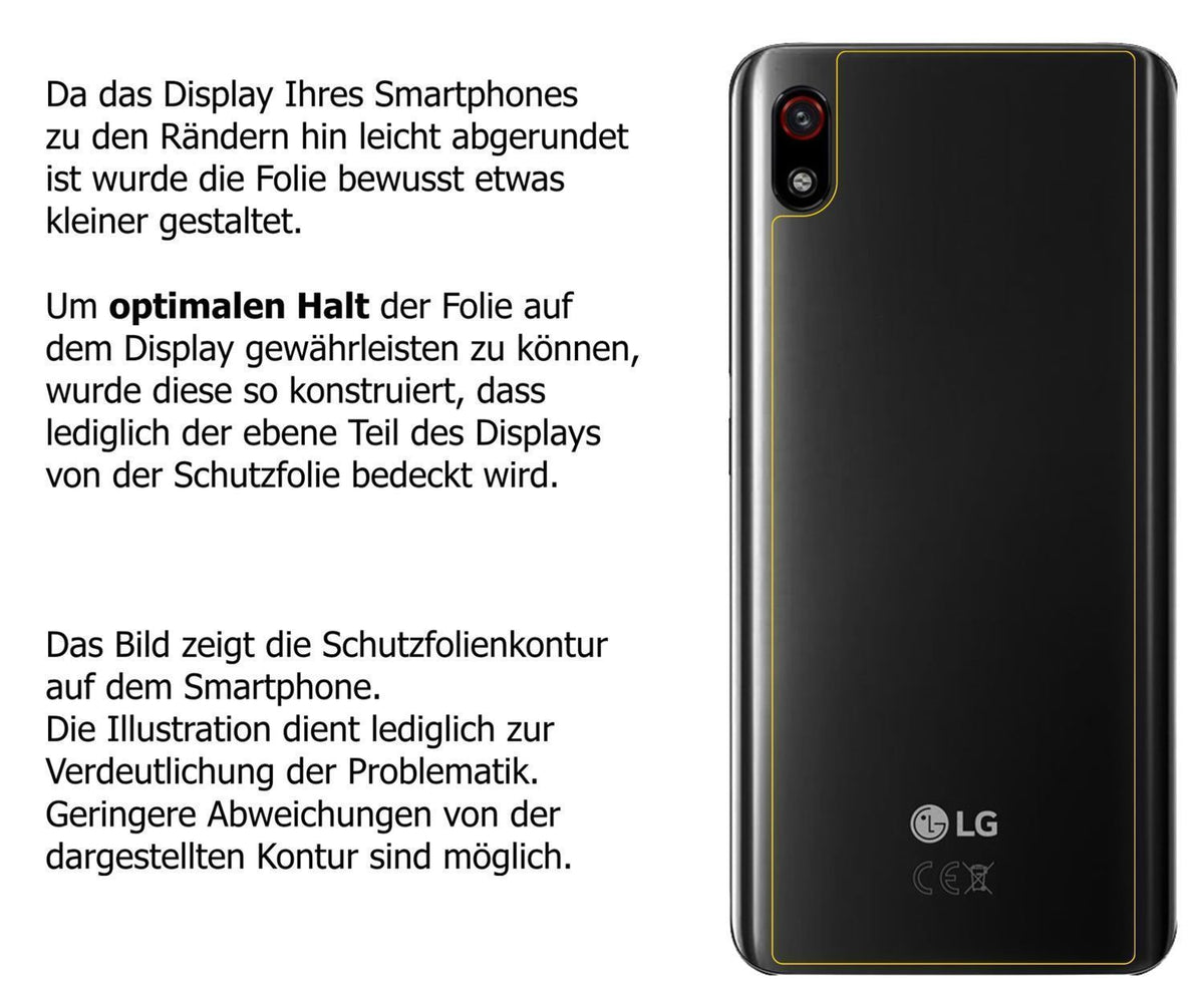 2x Schutzfolie matt für LG W10 Alpha Rückseite Dis (6)