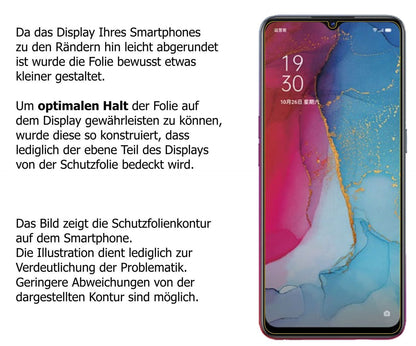 1x 9H Schutzfolie matt für Oppo Reno3 Panzerfolie (3)