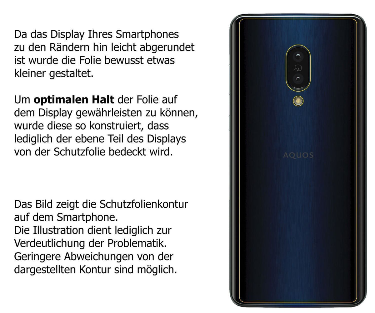 1x 9H Schutzfolie für Sharp Aquos Zero 2 Rückseite (3)