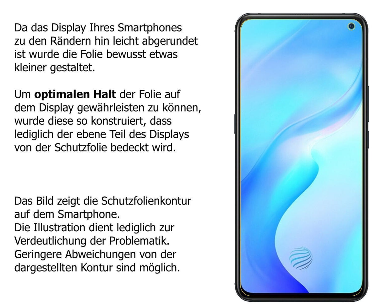 Blickschutzfolie für Vivo X30 matt Schutzfolie Pri (5)