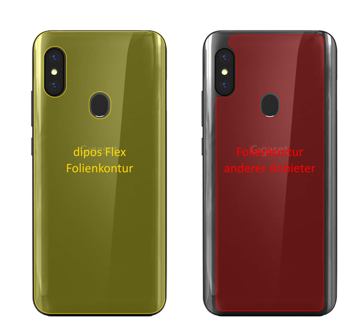 2x 3D Full Cover Schutzfolie für Gigaset GS290 Rüc (2)
