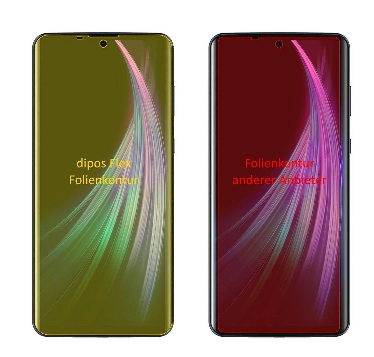 3x 3D Full Cover Schutzfolie für Sharp Aquos Zero  (2)