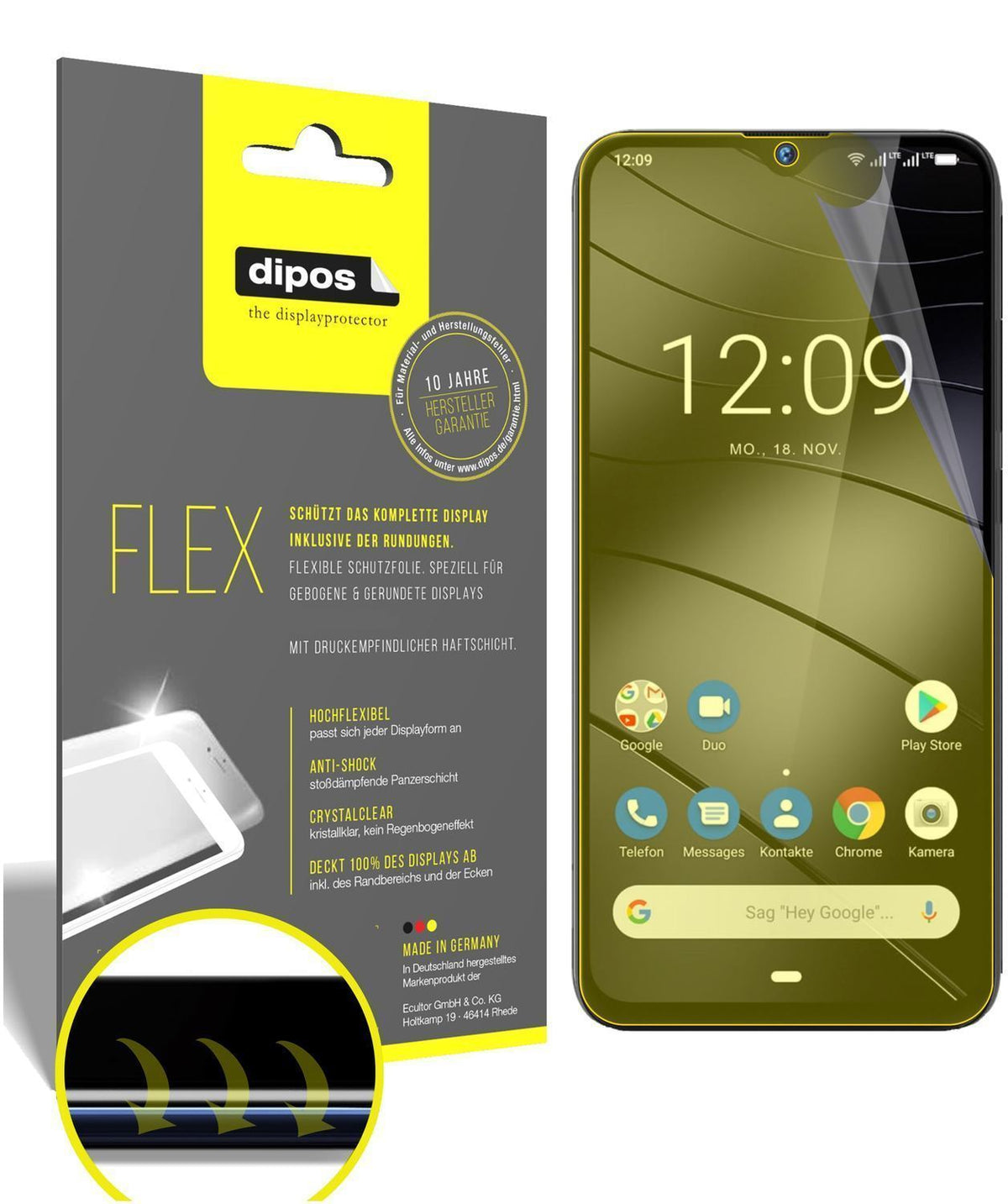2x 3D Full Cover Schutzfolie für Gigaset GS290 (1)