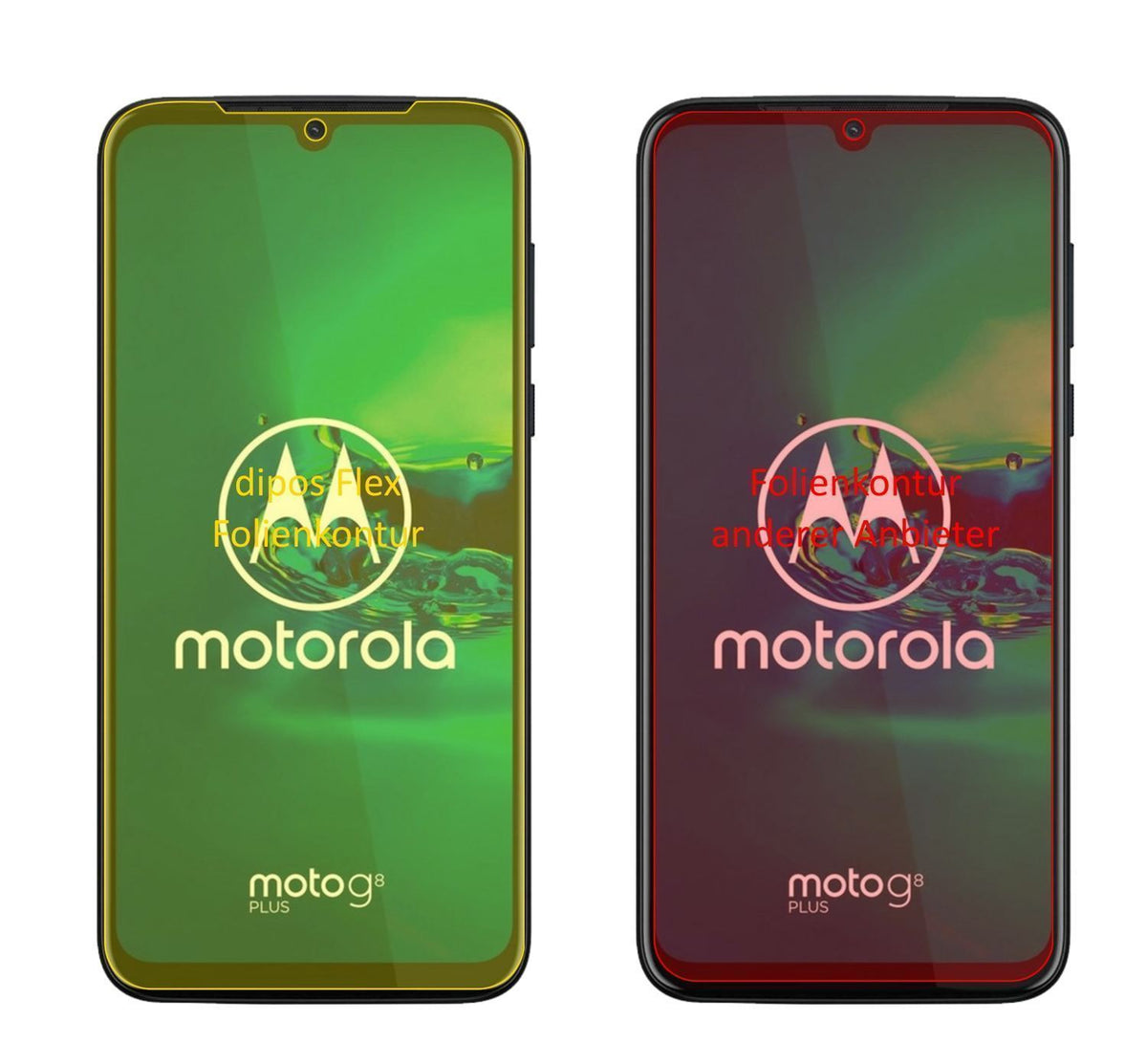 3x 3D Full Cover Schutzfolie für Motorola Moto G8  (2)
