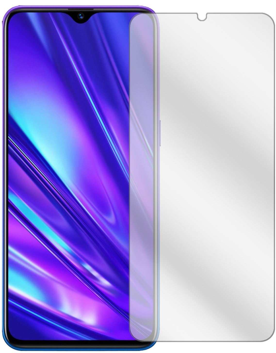 1x Schutzfolie klar für Oppo Realme Q Display-Schu (2)
