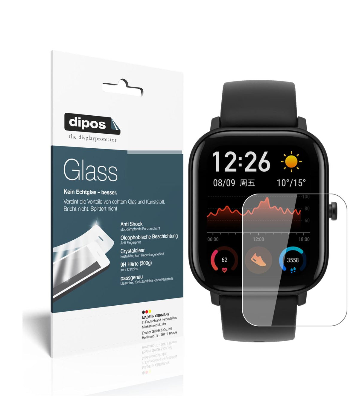 2x 9H Schutzfolie für Huami Amazfit GTS Panzerfoli (1)
