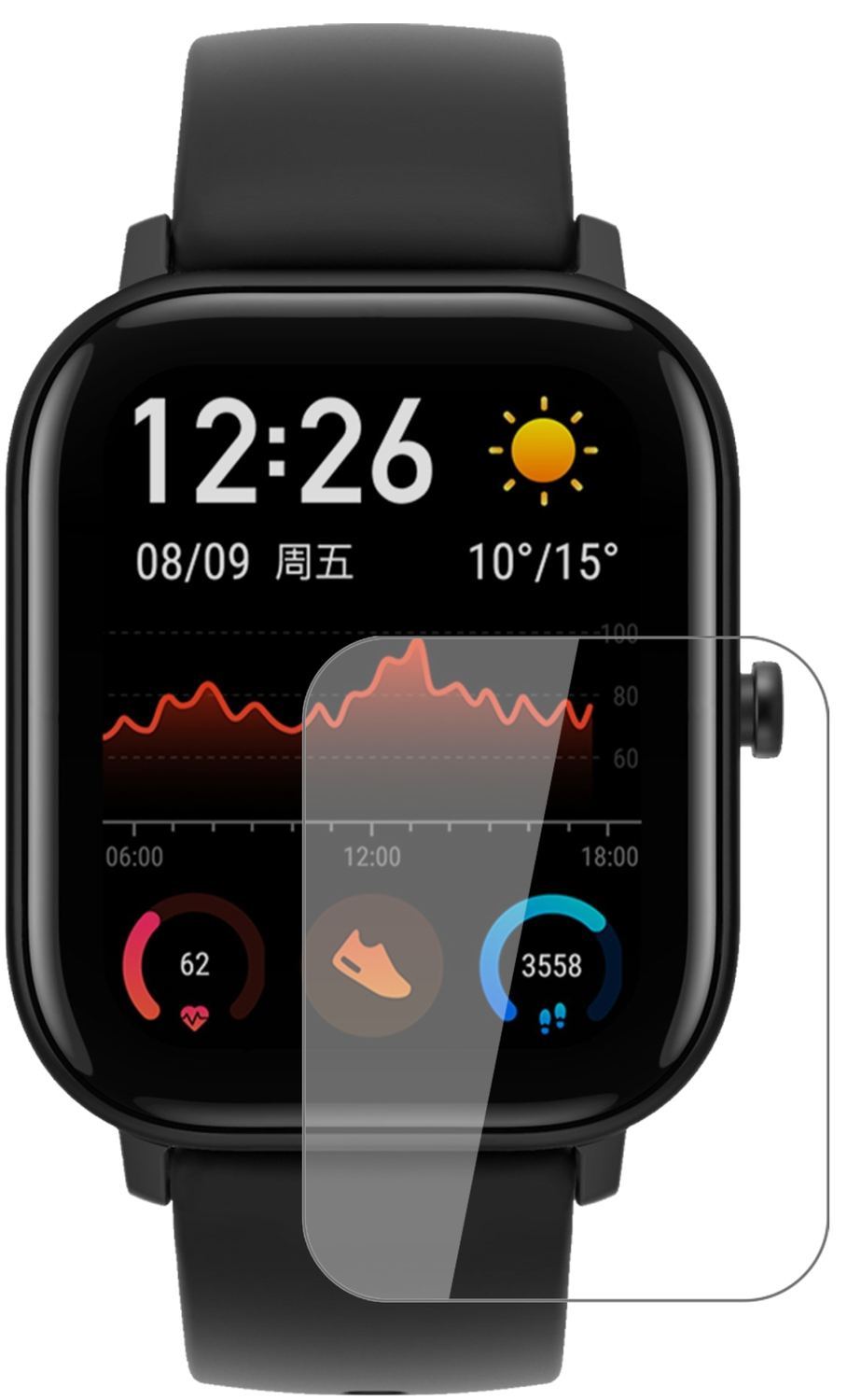 2x 9H Schutzfolie für Huami Amazfit GTS Panzerfoli (2)
