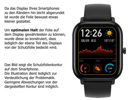 2x 9H Schutzfolie für Huami Amazfit GTS Panzerfoli (3)
