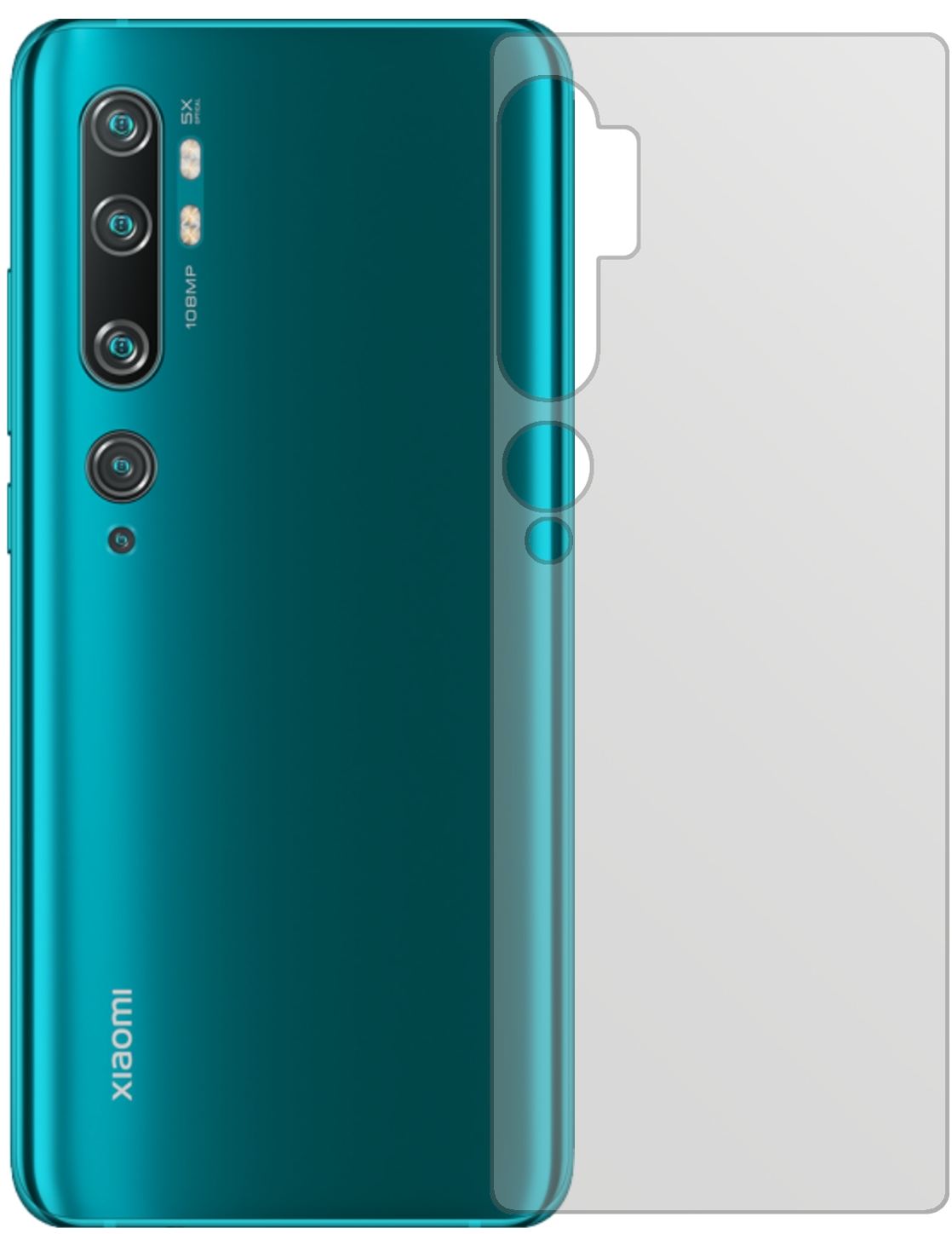 1x Schutzfolie matt für Xiaomi Mi Note 10 Rückseit (2)