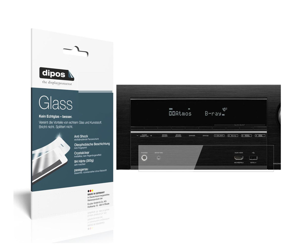 2x 9H Schutzfolie für Denon AVR-X3600H Panzerfolie (1)