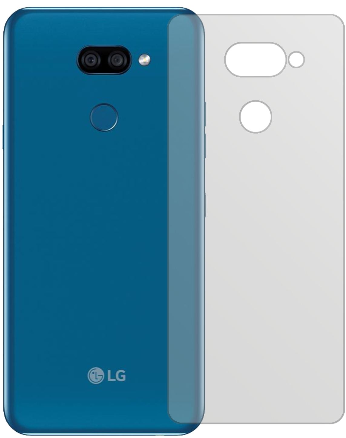 2x Schutzfolie matt für LG K40s Rückseite Display- (2)