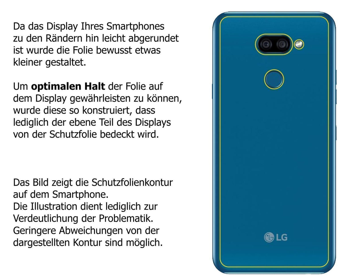 2x Schutzfolie matt für LG K40s Rückseite Display- (6)