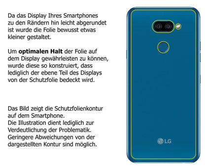 2x Schutzfolie matt für LG K40s Rückseite Display- (6)