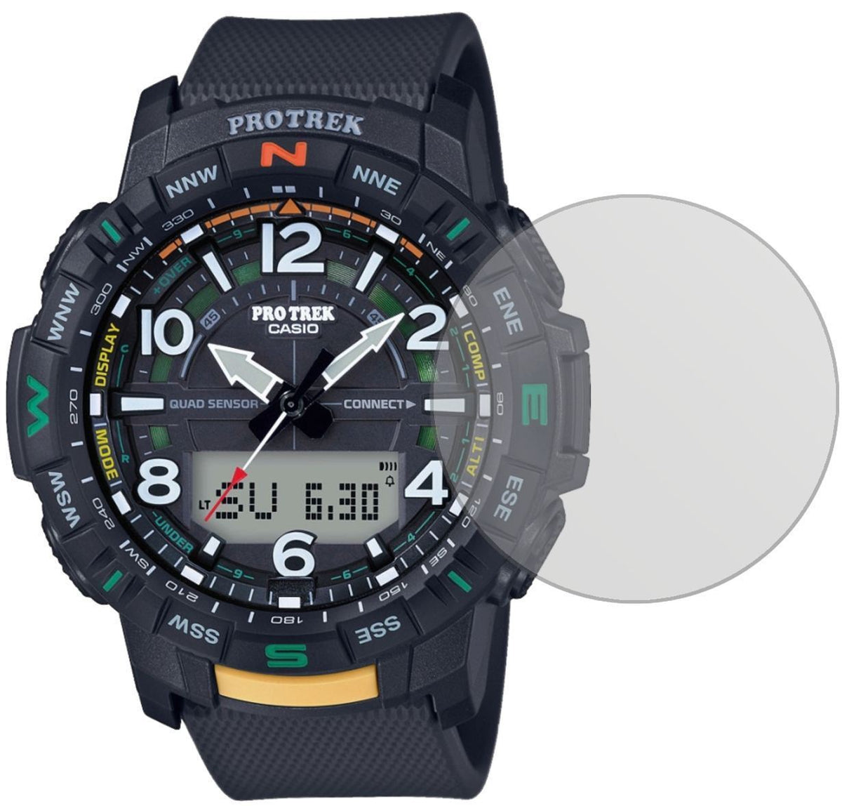 2x Schutzfolie matt für Casio PRT-B50 Pro Trek Dis (2)