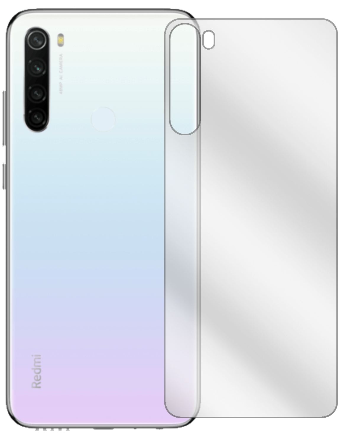 5x Schutzfolie klar für Xiaomi Redmi Note 8T Rücks (2)