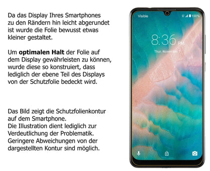 2x 9H Schutzfolie für ZTE Blade 10 Prime Panzerfol (3)