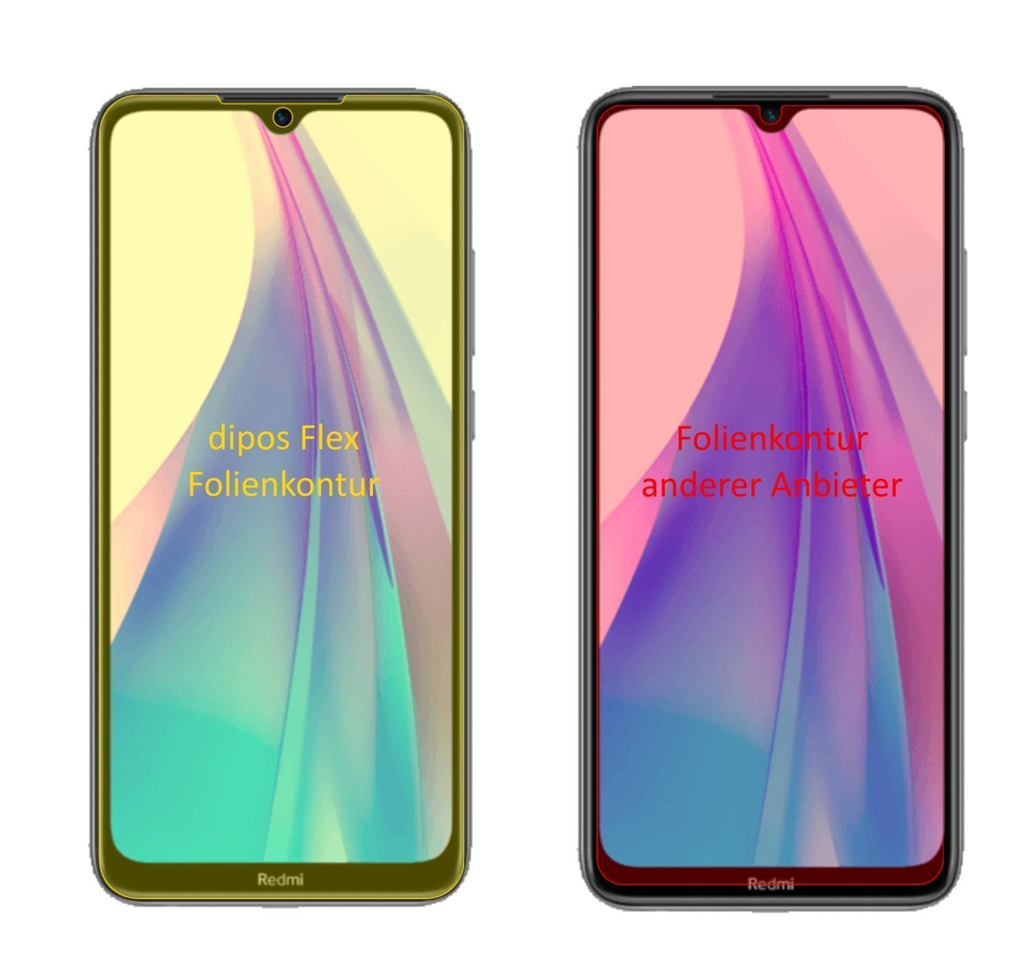 2x 3D Full Cover Schutzfolie für Xiaomi Redmi Note (2)