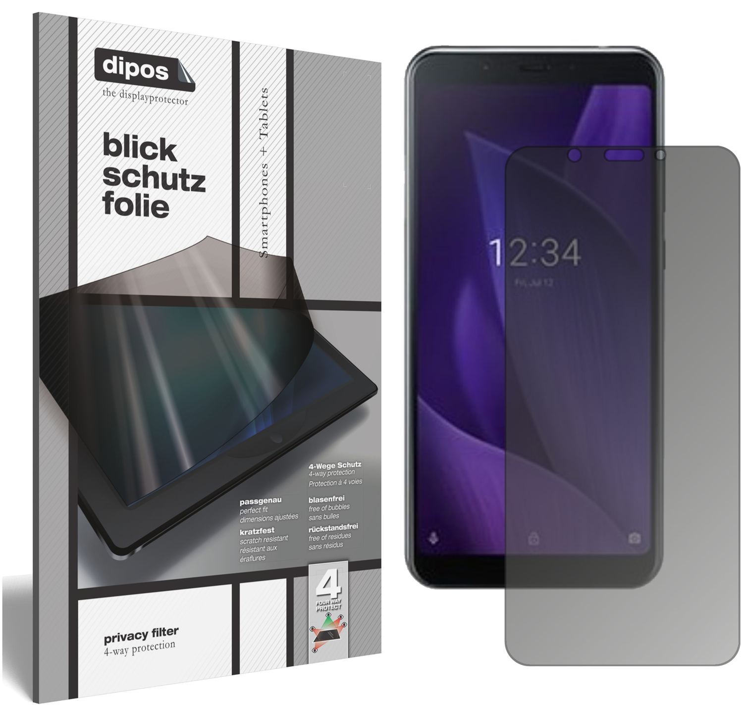 Blickschutzfolie für Sharp Aquos V matt Schutzfoli (1)