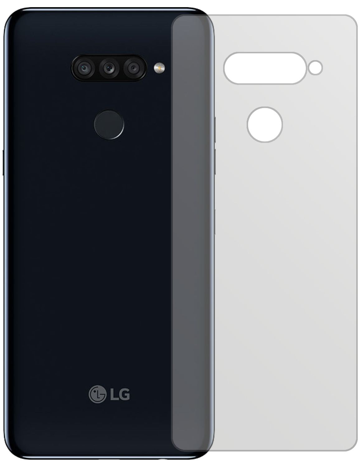 6x Schutzfolie matt für LG K50S Rückseite Display- (2)