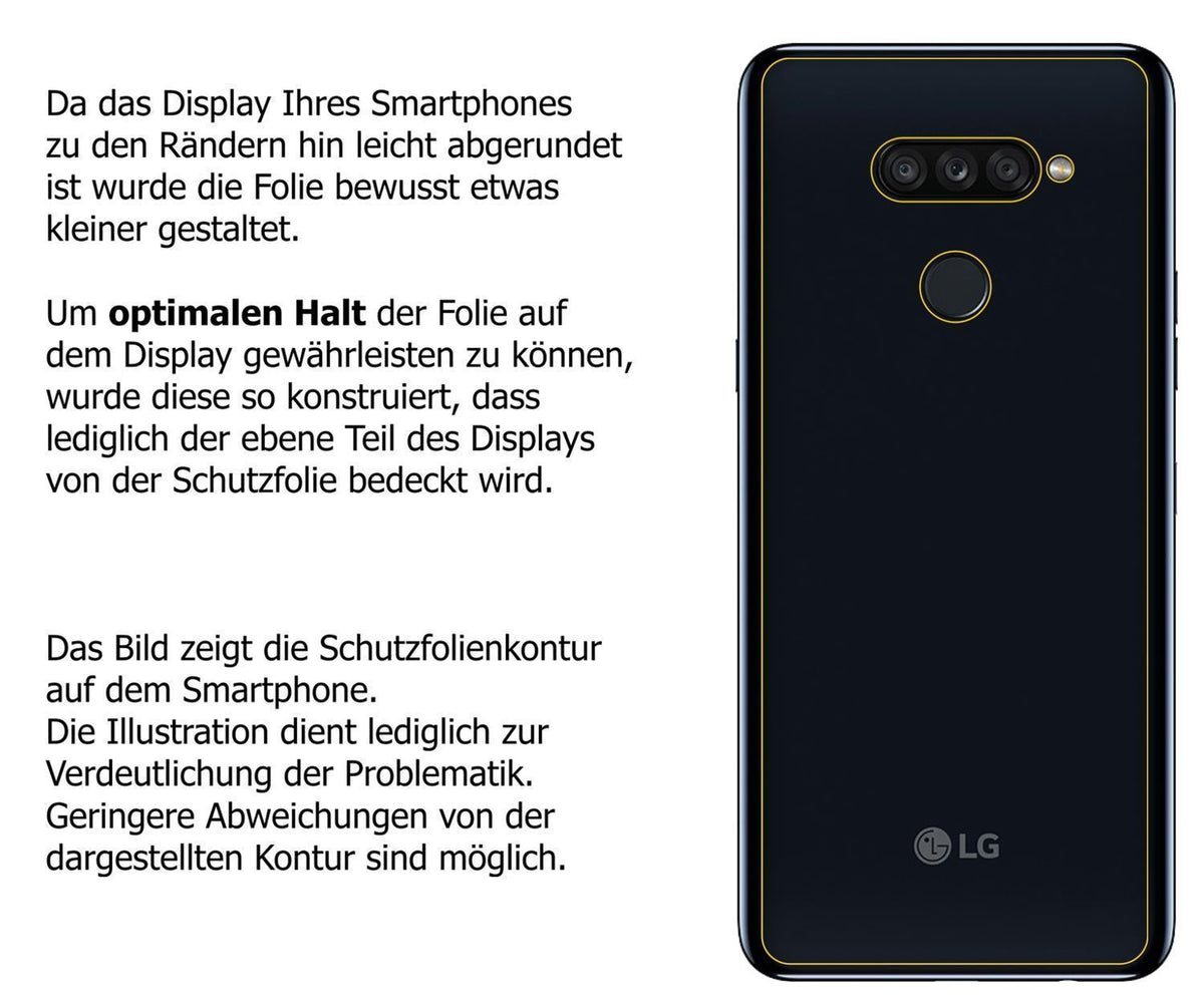 6x Schutzfolie matt für LG K50S Rückseite Display- (6)