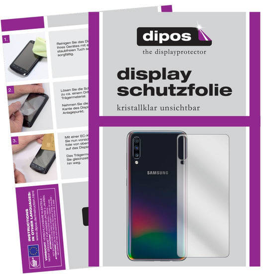 2x Schutzfolie klar für Samsung Galaxy A70s Rückse (1)