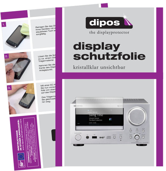 5x Schutzfolie klar für Onkyo CR-N775D Display-Sch (1)