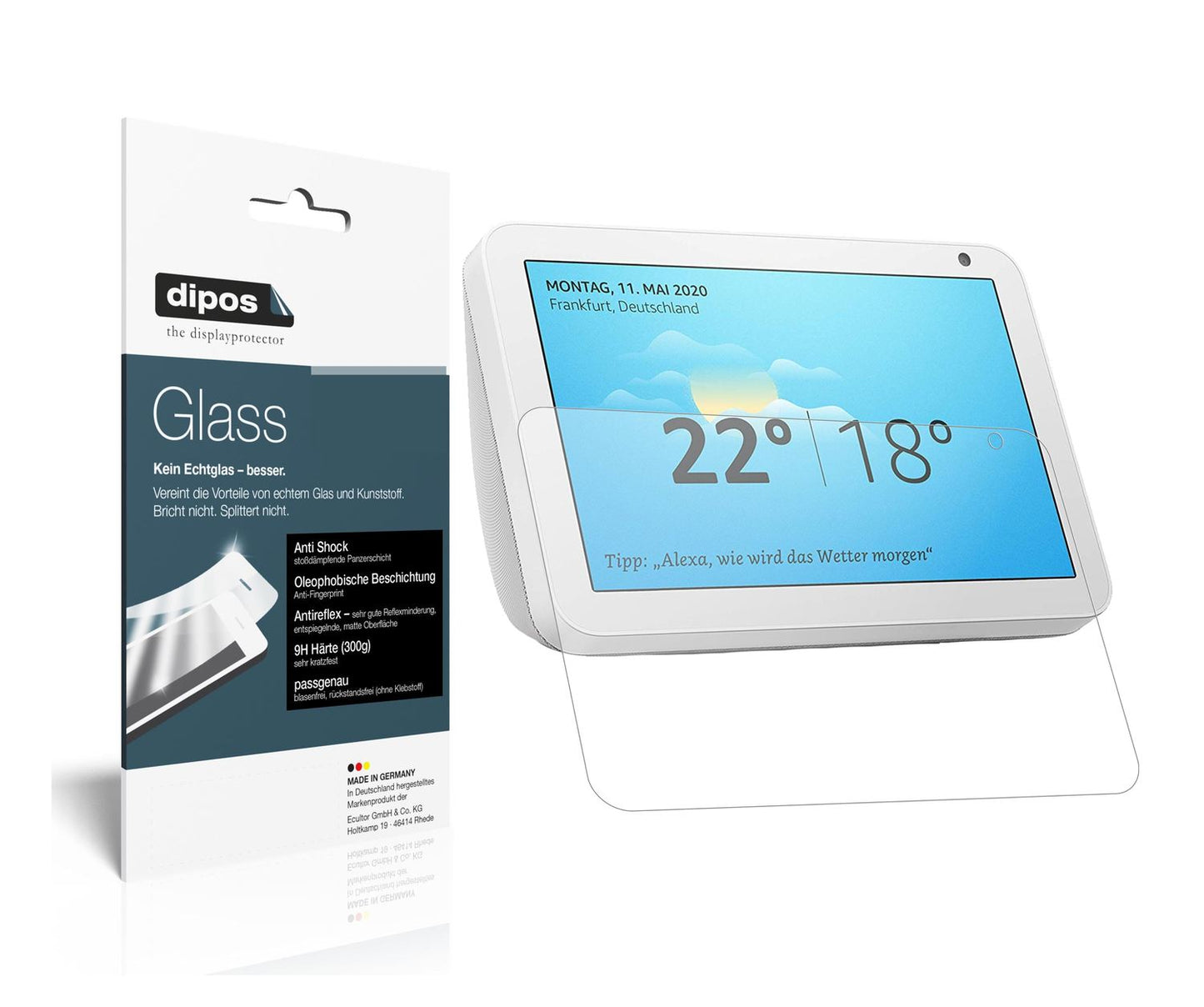 2x 9H Schutzfolie matt für Amazon Echo Show 8 Panz (1)
