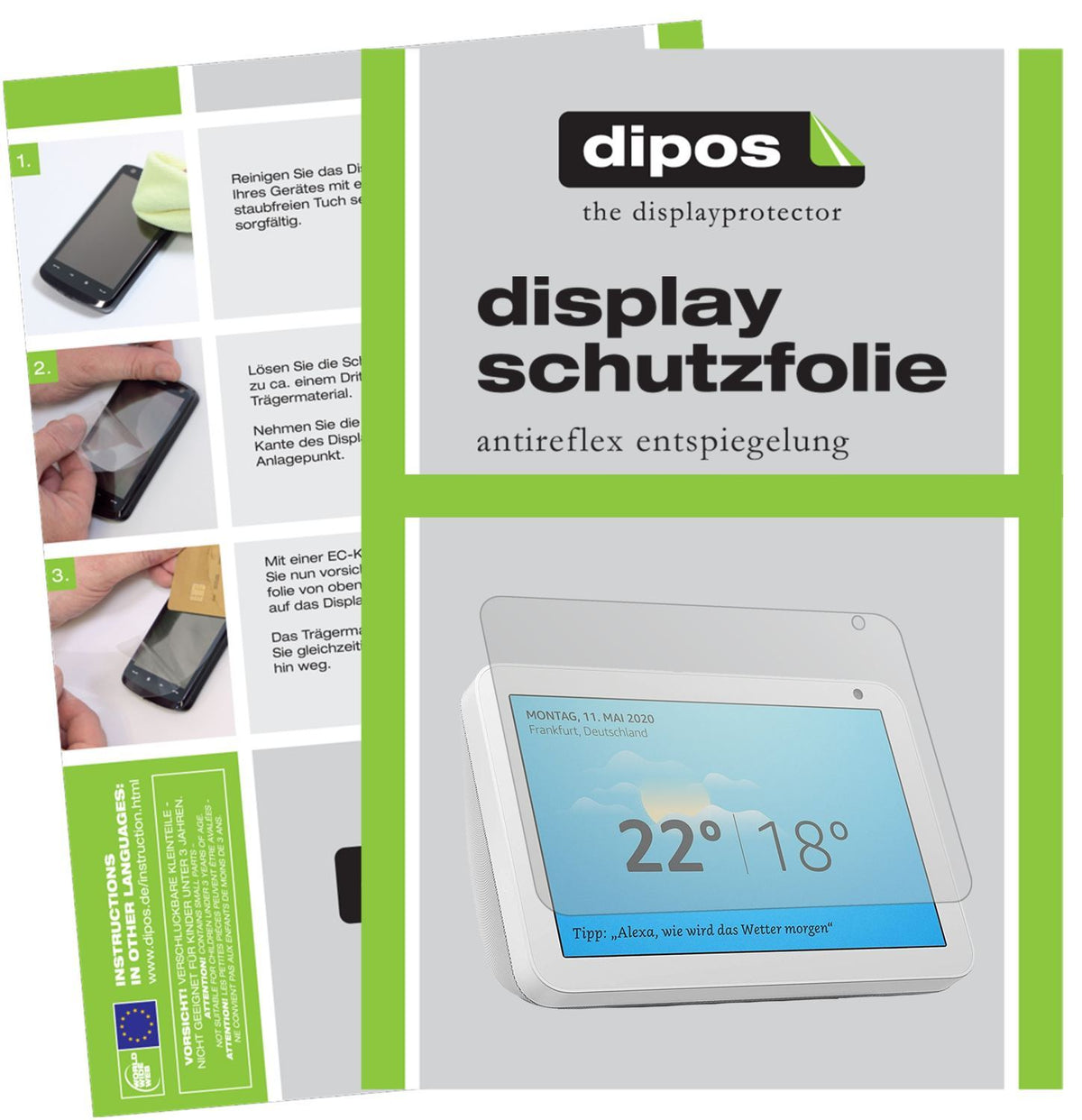 2x Schutzfolie matt für Amazon Echo Show 8 Display (1)