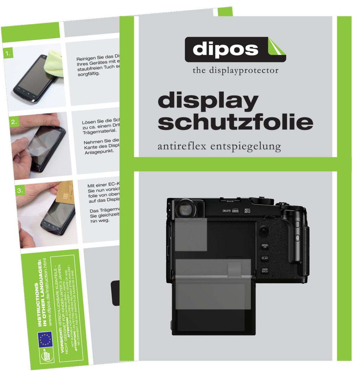 2x Schutzfolie matt für Fujifilm X-Pro3 Display-Sc (1)