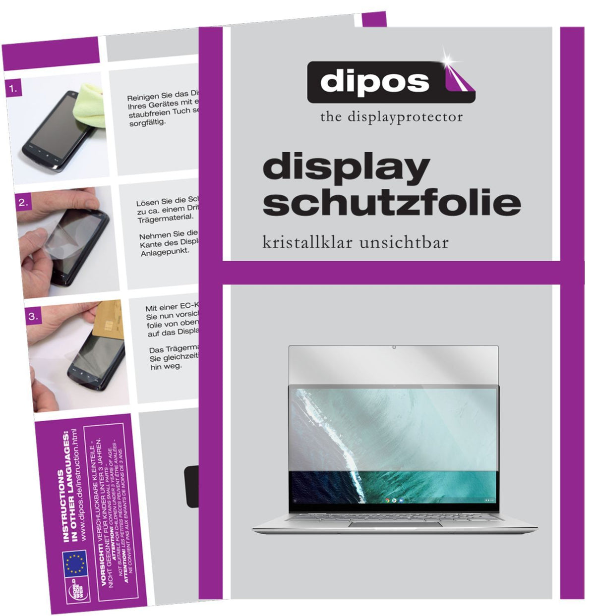 2x Schutzfolie klar für Asus Chromebook Flip C434T (1)