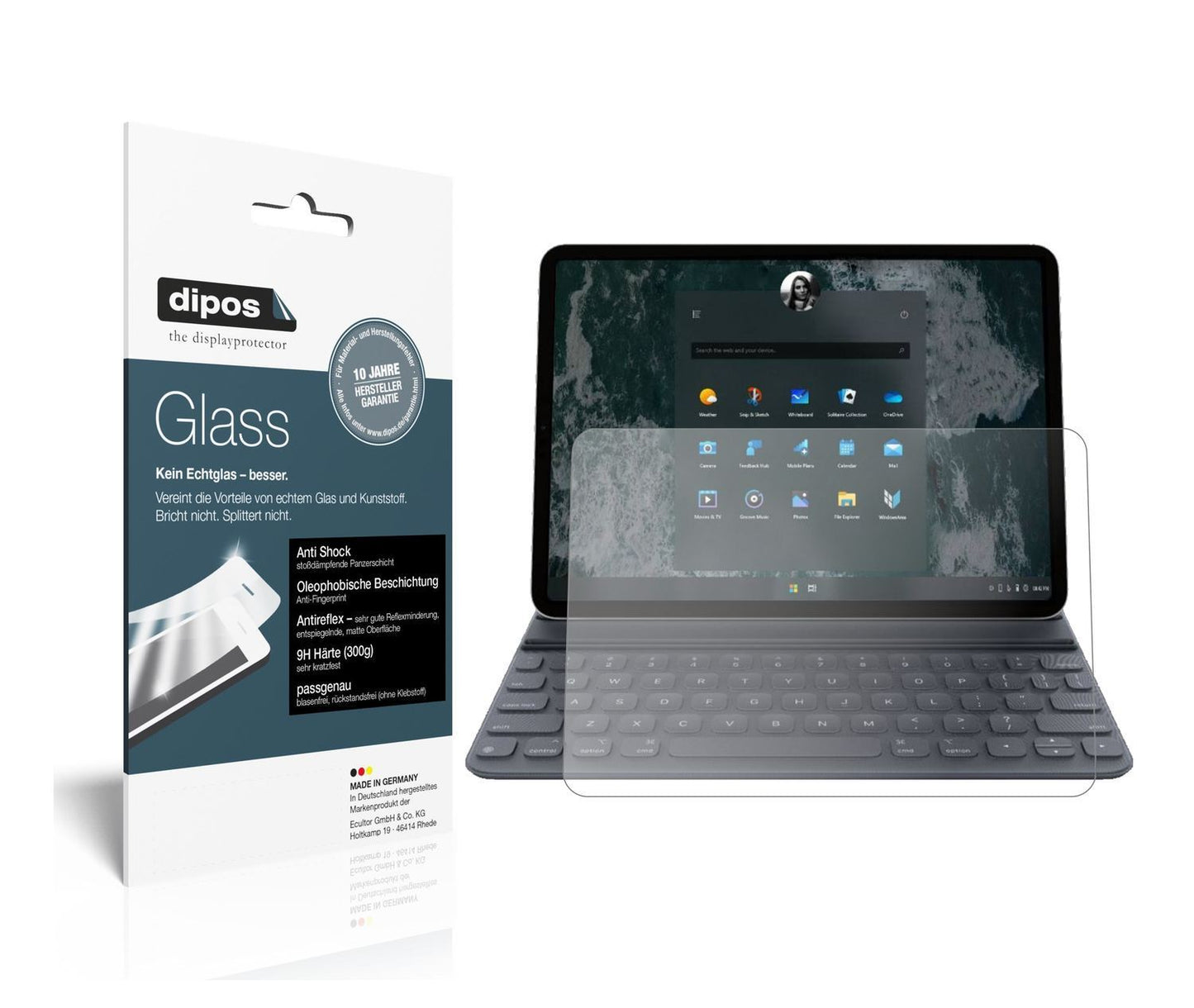 1x 9H Schutzfolie matt für Microsoft Surface Pro 7 (1)