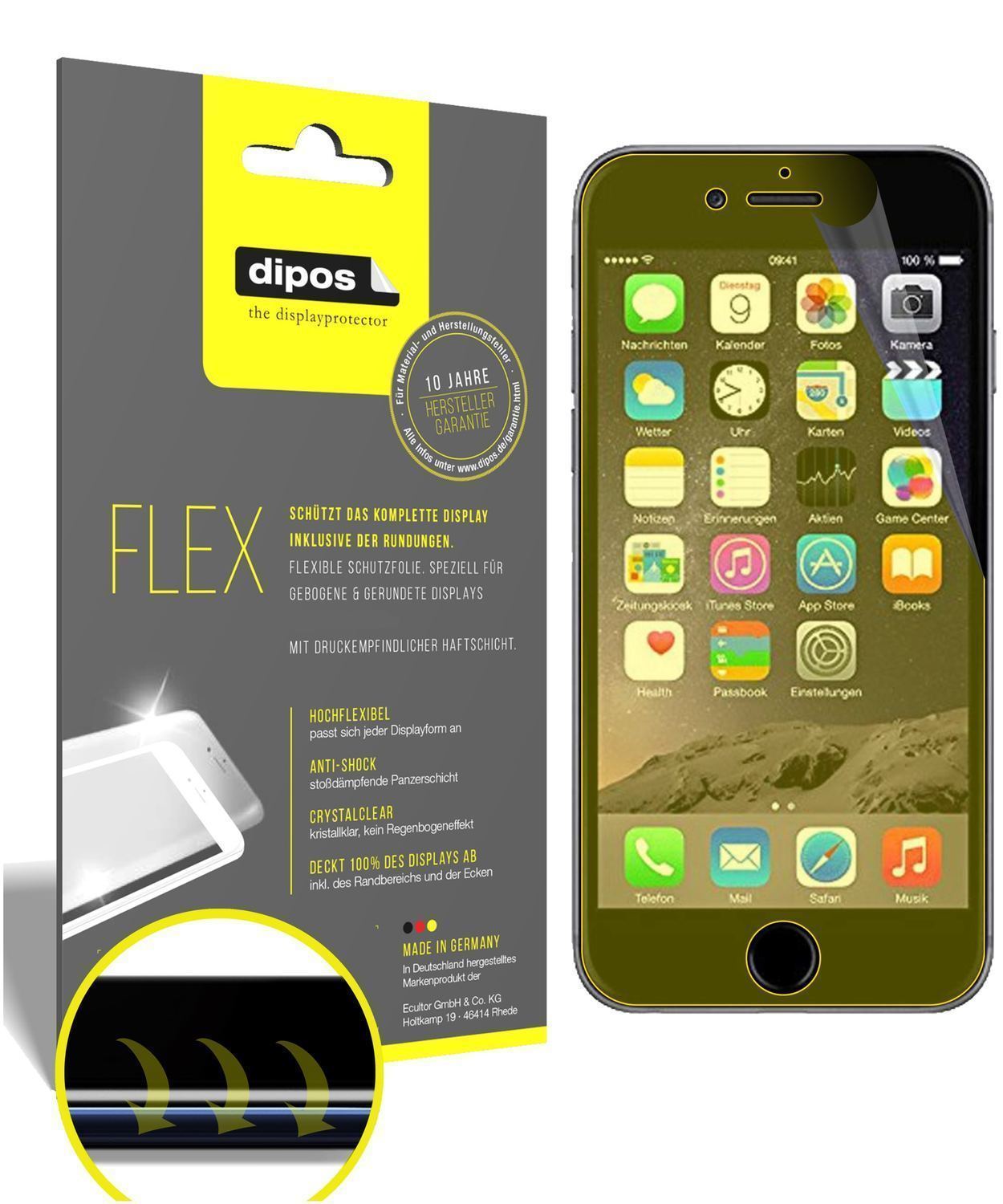 2x 3D Full Cover Schutzfolie für Apple iPhone 6 /  (1)