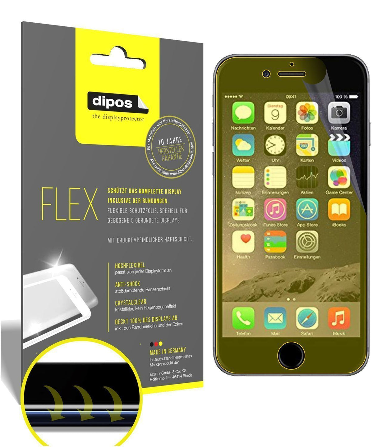 2x 3D Full Cover Schutzfolie für Apple iPhone 6 /  (1)